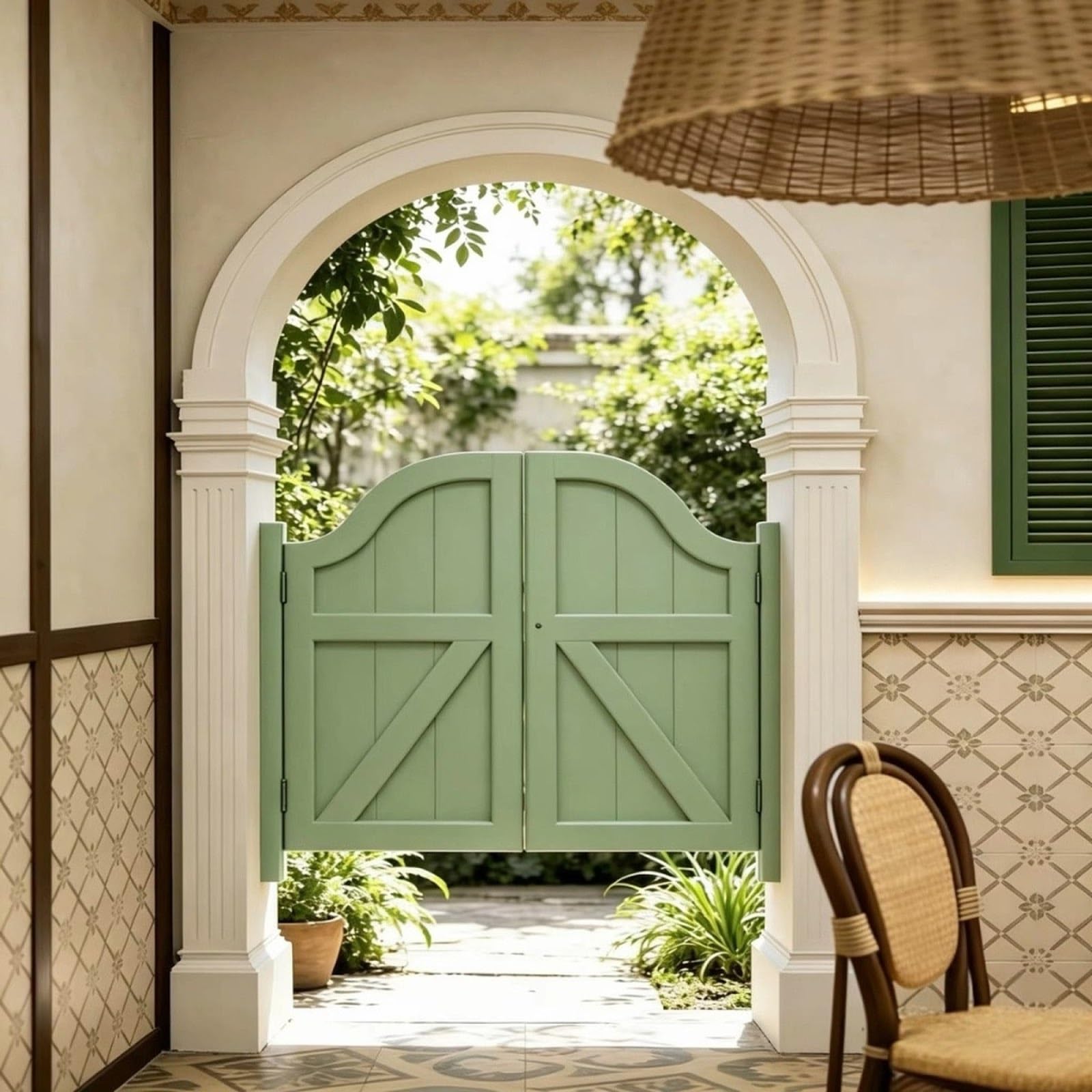 Porte battante double, porte Saloon en bois porte pivotante avec charnière | Portes Battantes 70-150cm large, Porte de Séparation pour intérieur couloir cuisine café bar(Noir,W110 x H90cm)