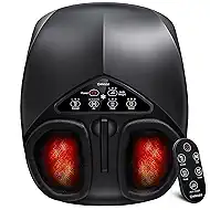 KNQZE Shiatsu Foot Massager with Heat and Remote, 2026 Upgraded Lift-Arch Design, 3D Deep Kneading, Relief for Plantar Fasciitis and Foot Pain, Fits Up to Men Size 14, Mothers Day Gifts