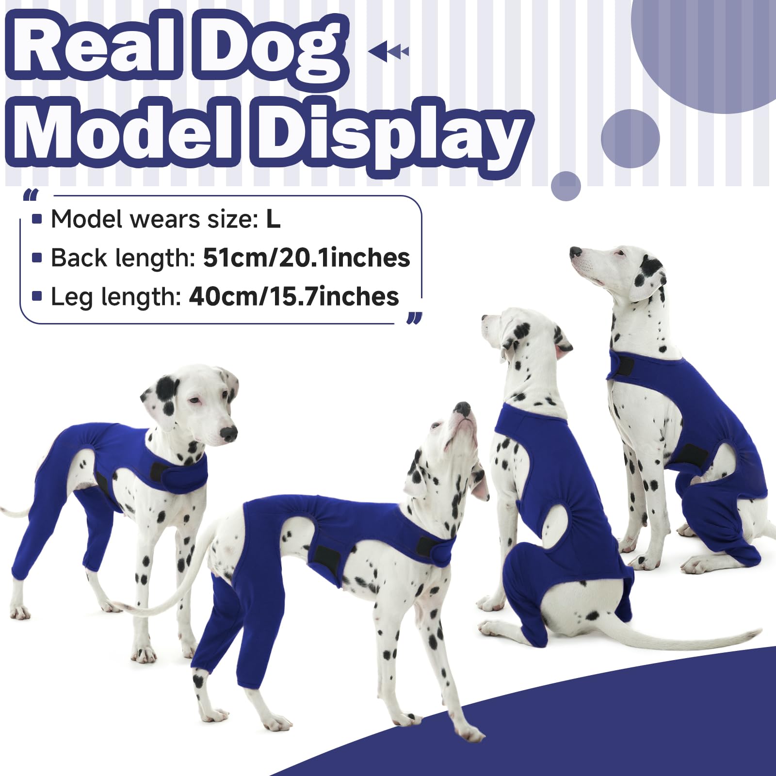Traje de Recuperación para Perro, Recovery Sleeve, Traje Quirúrgico, Body Postoperatorio, Alternativa Al Collar Isabelino, Protector De Codo