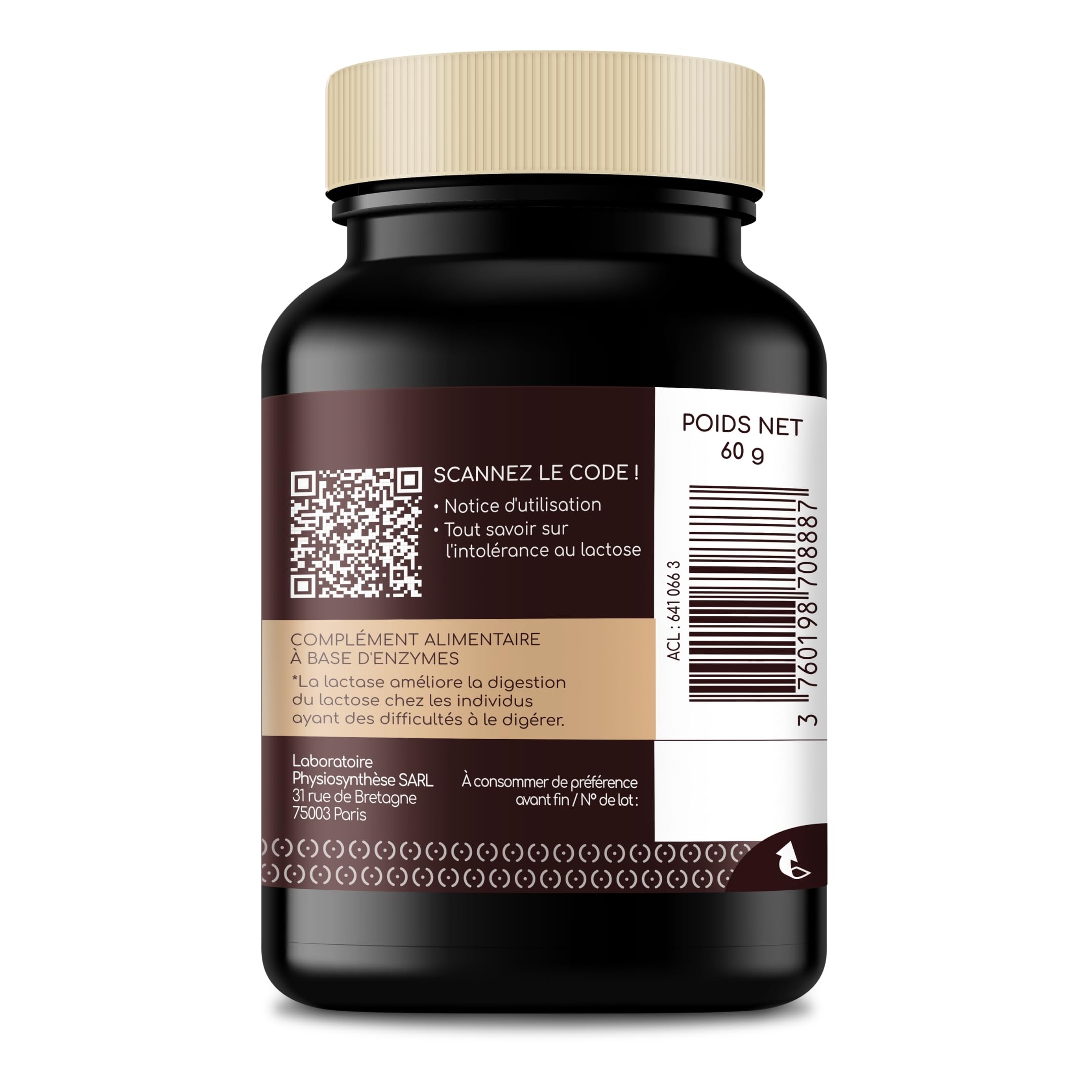 LACTOLERANCE ULTRA Lactase 20 000 FCC Lipase 500 UI 200 Comprimés Double action lactose et graisses enzymes digestives