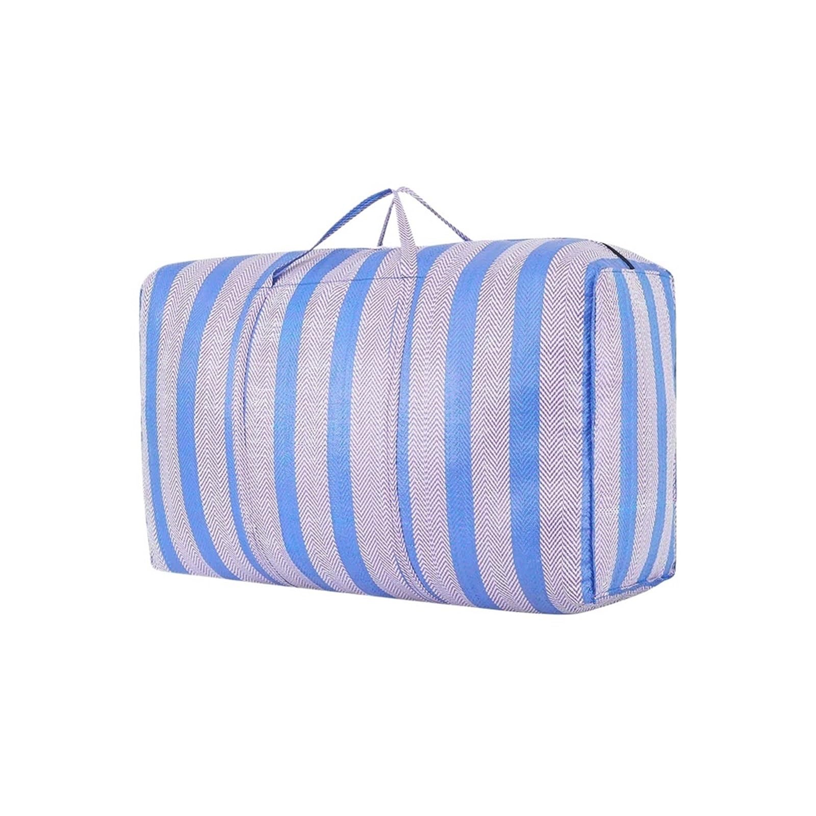 KIFSDLF 180L Large-capacity Car Travel Storage Bag, Quilt, Thickened Blue And White Nylon, Duffel, Portable Moving