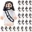 Bememo 25 Pcs Little Jesus Figures Original Design Jesus Love You Mini Rubber Toys to Hide and Seek Christmas Religious Party Favors Sunday School Baptism Gifts(Navy Blue)