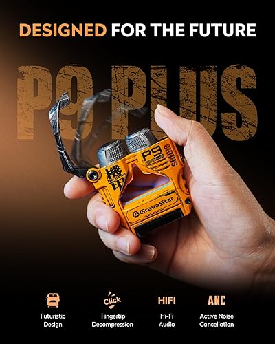 Miniatura 2 de GravaStar Sirius Plus - Audífonos inalámbricos verdaderos, Bluetooth 5.3 con cancelación activa de ruido ANC, tiempo de reproducción de 28 horas,