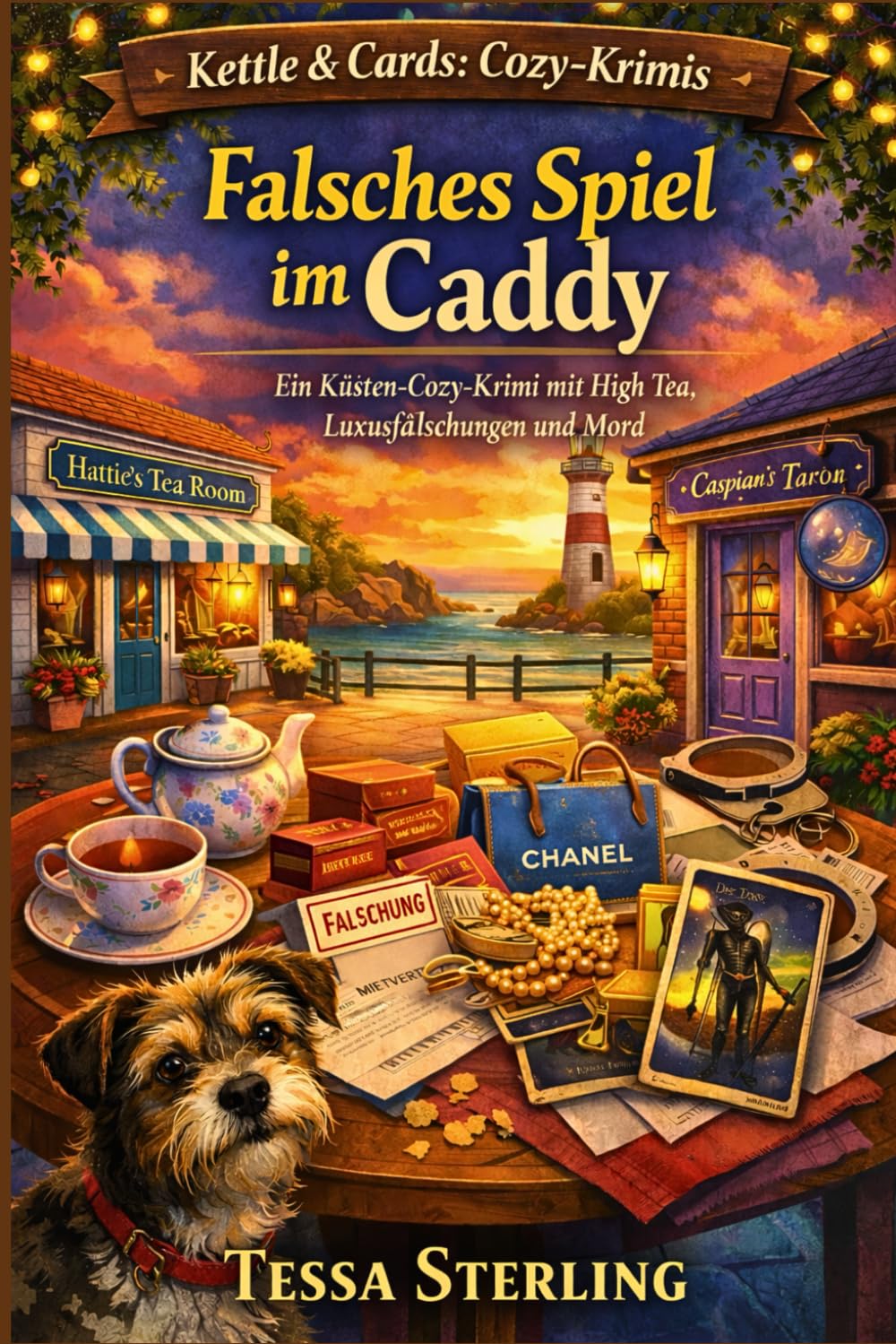 Falsches Spiel im Caddy: Ein Küsten-Cozy-Krimi mit High Tea, Luxusfälschungen und Mord (Kettle & Cards Cozy-Krimis)