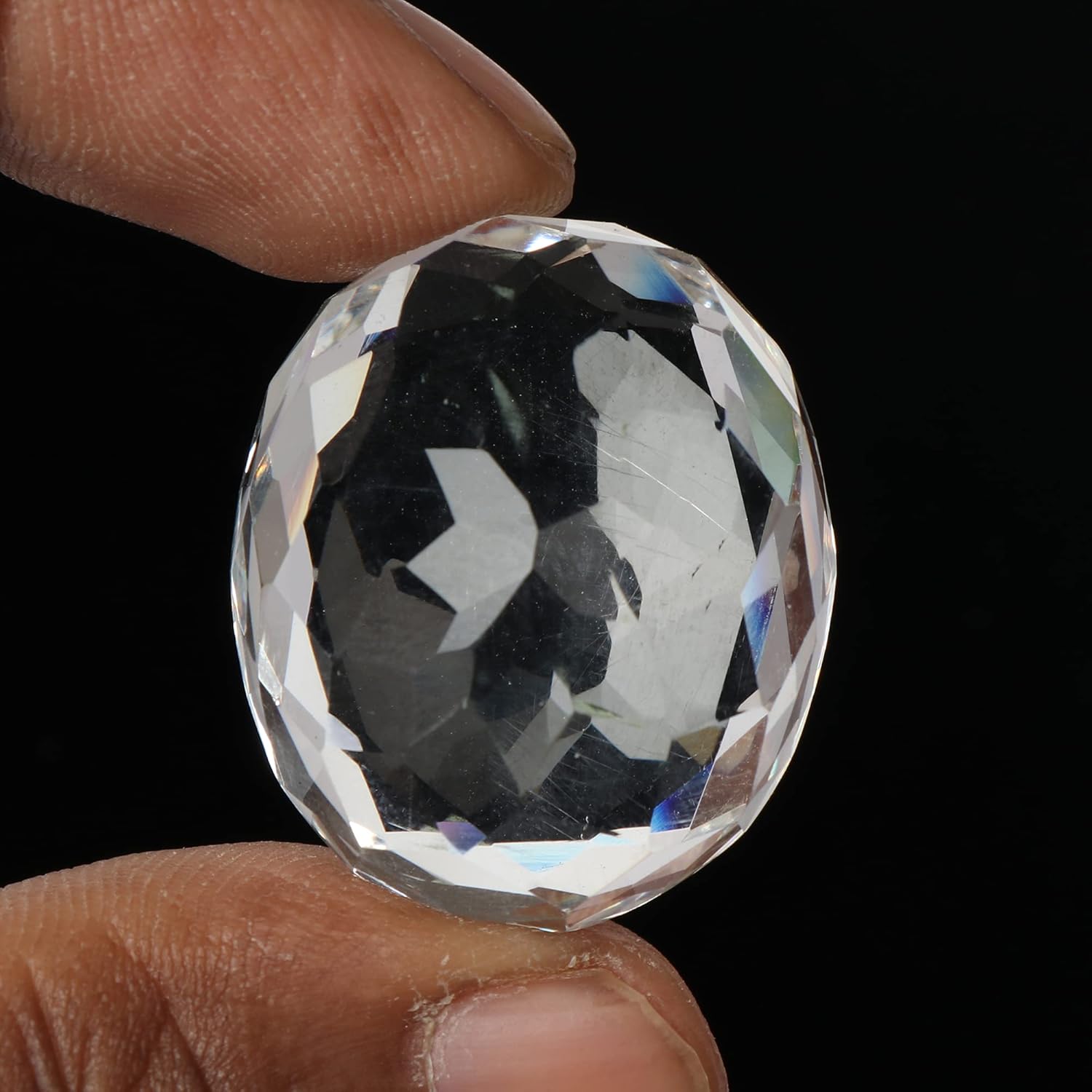 REAL-GEMS Loose Gemstones White Topaz Loose Gemstone Beads 79.25 Carat Oval Faceted Beads Stone Topaz Gemstone for Jewelry Making
