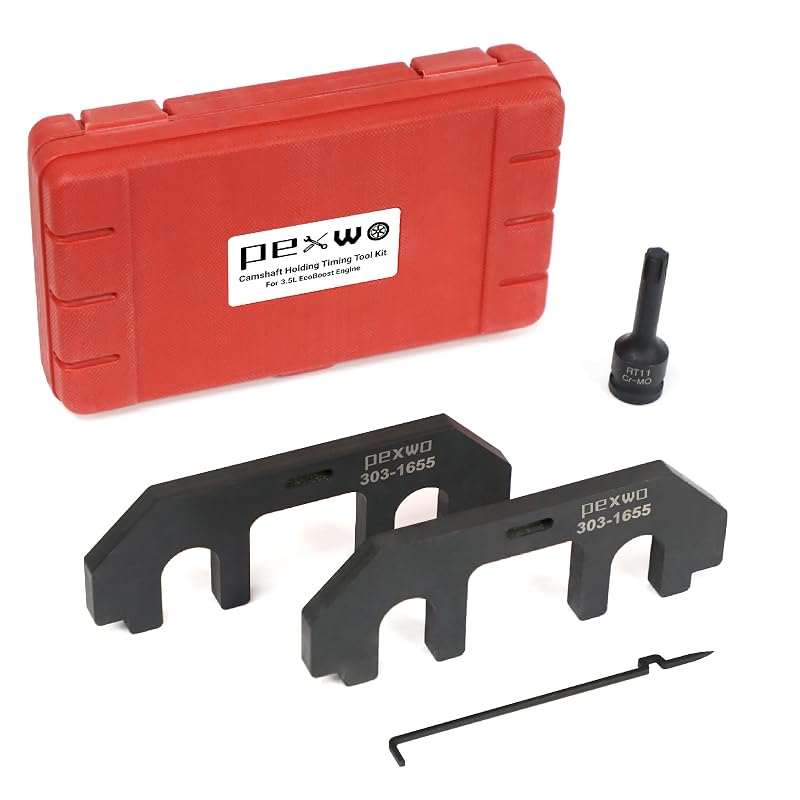 Kit de ferramenta para travar comando de válvulas 303-1655 para Ford 3.5L EcoBoost, com ferramenta do tensionador e soquete RT11, Pexwo, 4 peças