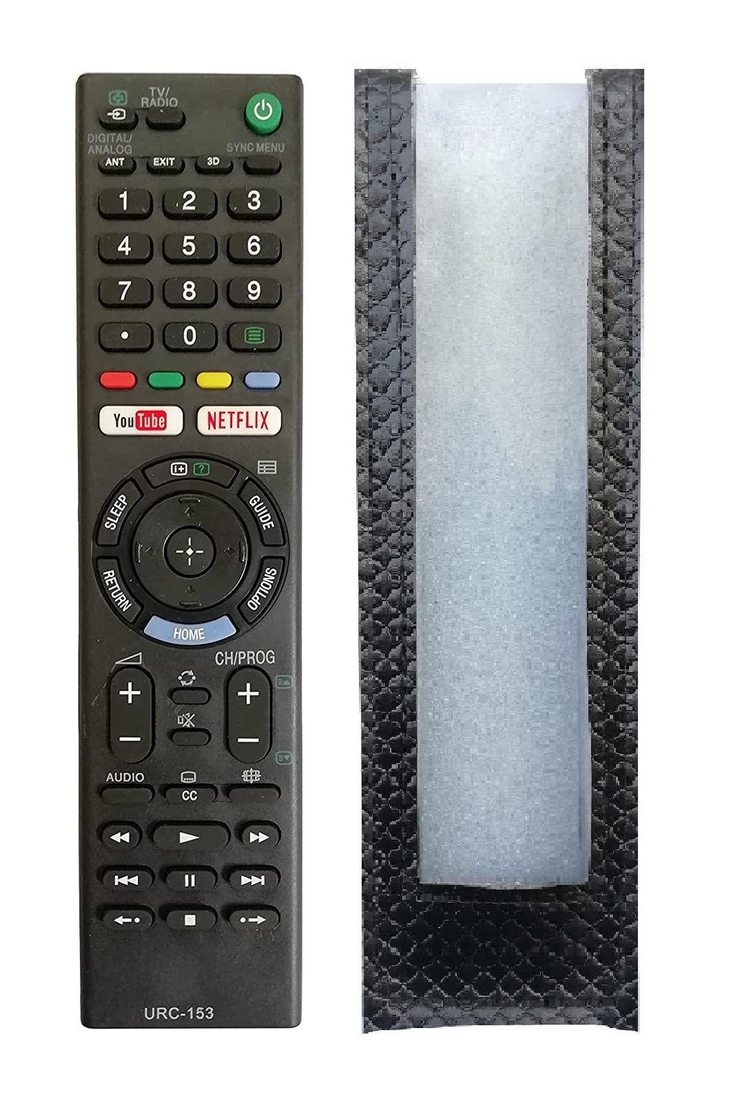 LipiWorld® URC-153 LCD LED Smart TV Universal Remote Control (Remote with Cover) with Function YouTube & Netflix Compatible for Sony bravia Tv Remote with Cover