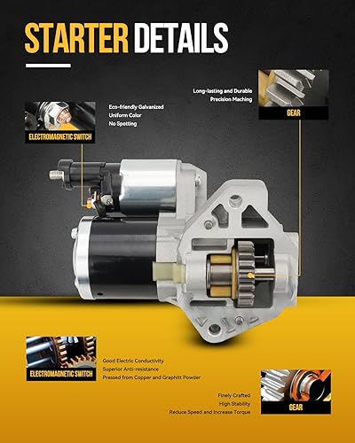 Miniatura 5 de KAC Motor de arranque compatible con Chevy Trailblazer 2002 2003 2004 2005 4.2L 6490, repuesto de piezas de automóvil