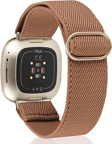 TOYOUTHS Compatible con Fitbit SenseSense 2 BandVersa 3Versa 4 Bandas para mujeres y hombres, correa elástica ajustable de tela de nailon para