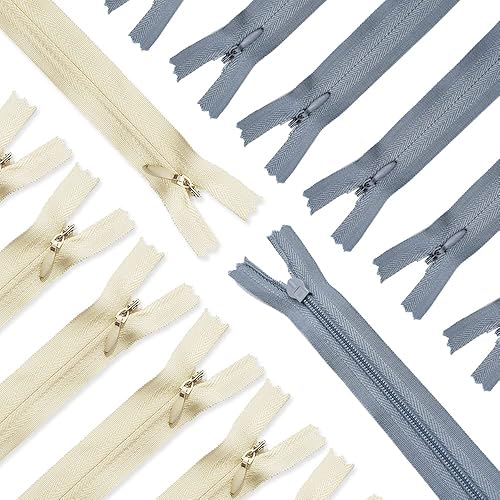 Miniatura 8 de Renashed 45 cremalleras invisibles de nailon de mezcla de 21.5 pulgadas para sastrería, costura, artesanía, artesanía, 20 colores (mezcla de colores)