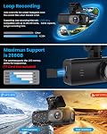 Dash Cam 4K Front, Ultra HD Dash Camera for Cars, 1.47''IPS Screen Mini Car Camera with APP Control, Built-in Wi-Fi & G-Sensor, 24H Parking Mode, Night Vision, WDR, Loop Recording, Support 256GB Max