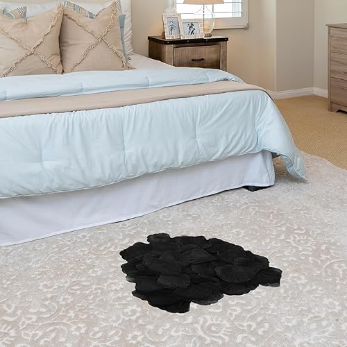 Miniatura 7 de JHFGJGH 500 pétalos de rosa azules, pétalos de rosa de seda con emulación, pétalos de flores artificiales para noches románticas, bodas, eventos y