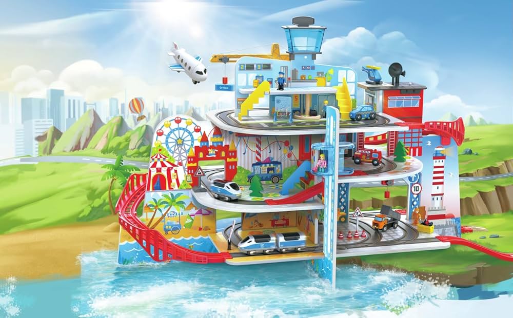 【メロンソーダ】have fun garage PLATE SET Clementoni - Fun Garage Baby Track zestaw do zabawy