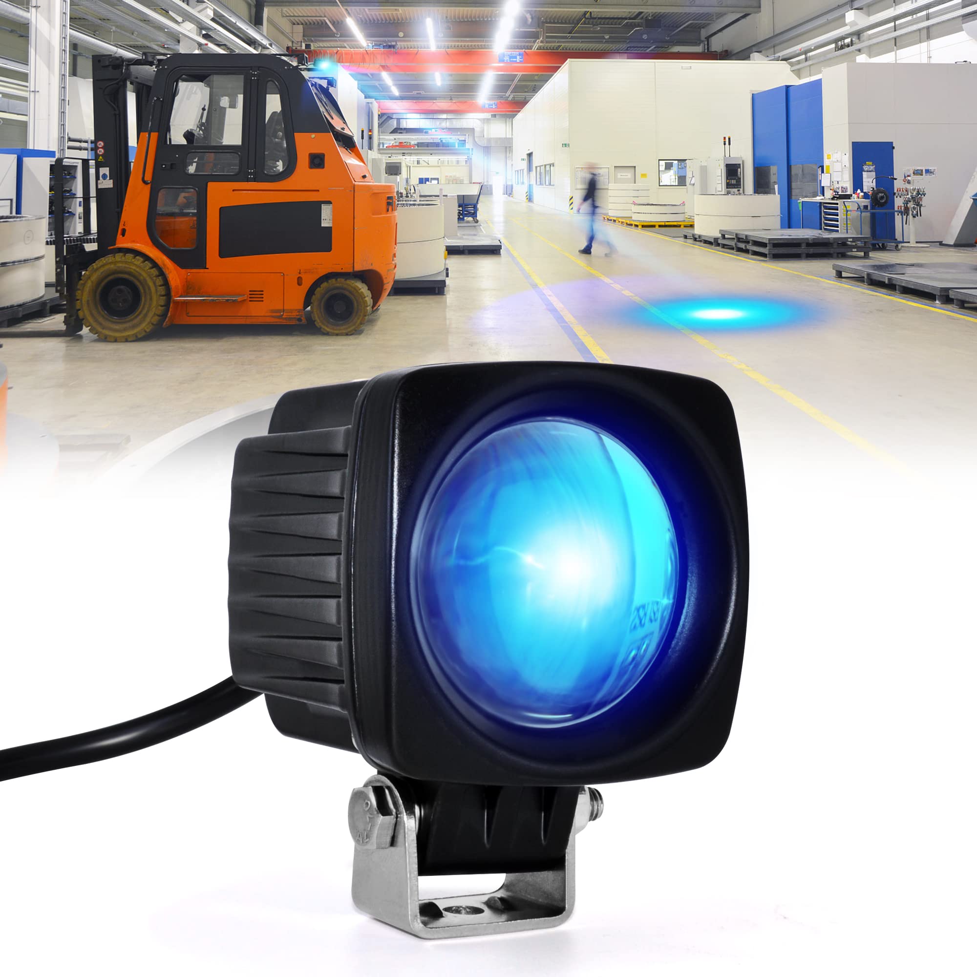 Dinfu 10W a mené la lampe d'avertissement bleue de sécurité d'entrepôt de lumière de chariot élévateur 12-100V