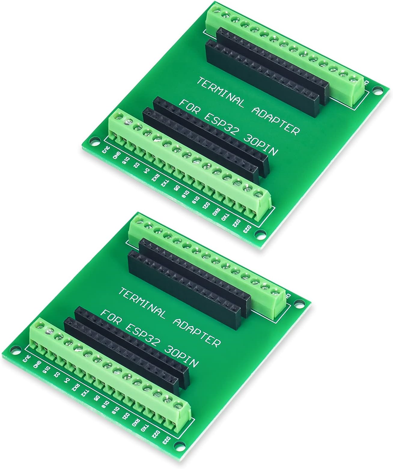 KeeYees 2pcs ESP32 Breakout Board Shield GPIO 1 into 2 for 30PIN ESP32 Development Board