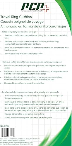 Miniatura 3 de PCP Cojín circular plegable para anillo de viaje, color negro