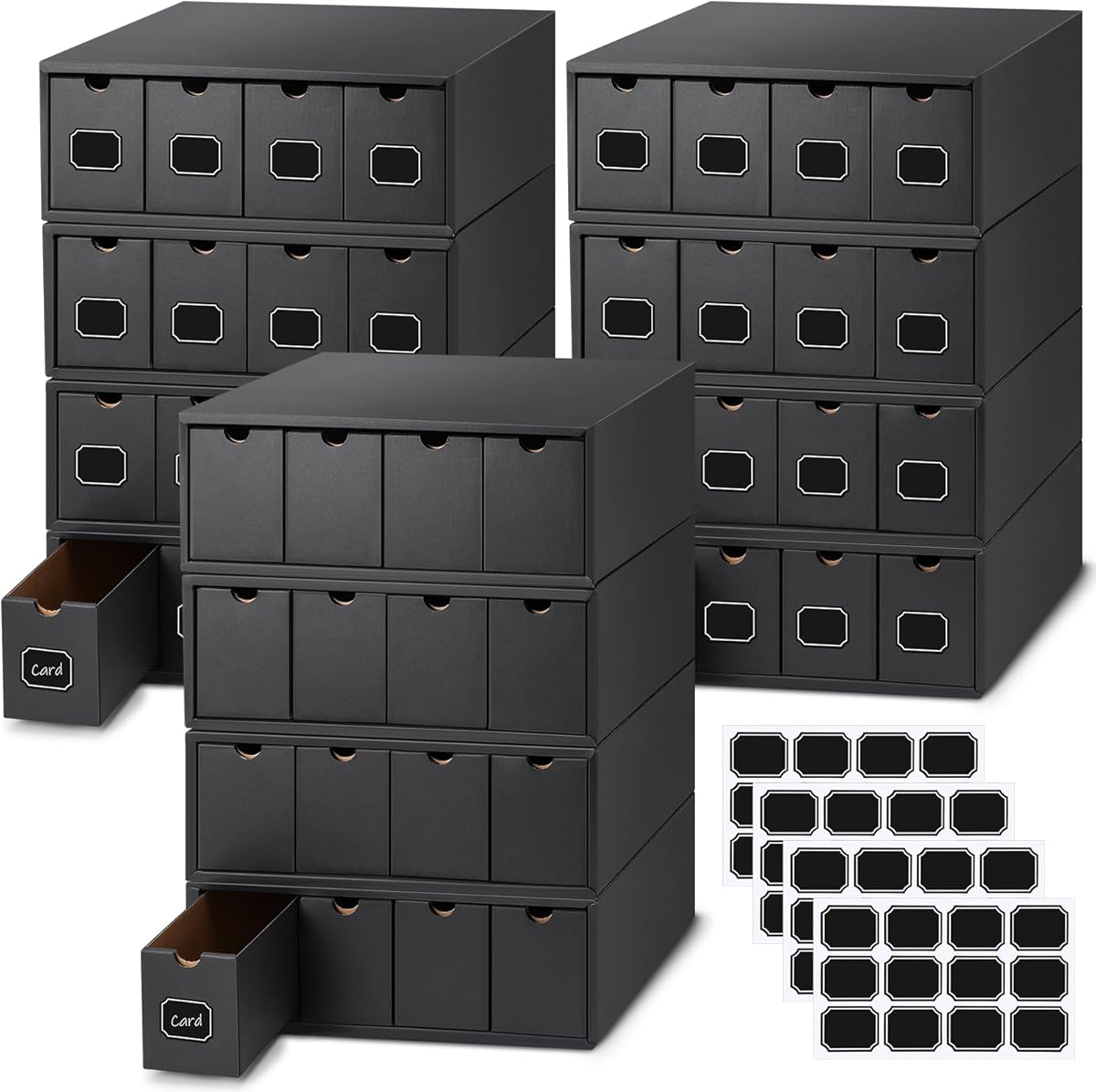 19200+ Large Trading Card Storage Box Card Collection with Separate Boxes and Label Stickers Soccer Sports Storage Compatible with Tcg Mtg(48 Drawers)