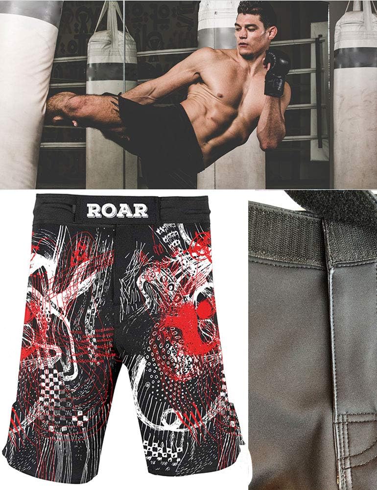 O2TEE Men’s MMA Fight Shorts Roar Series, BJJ, No Gi, Grappling, Jiu Jitsu Shorts