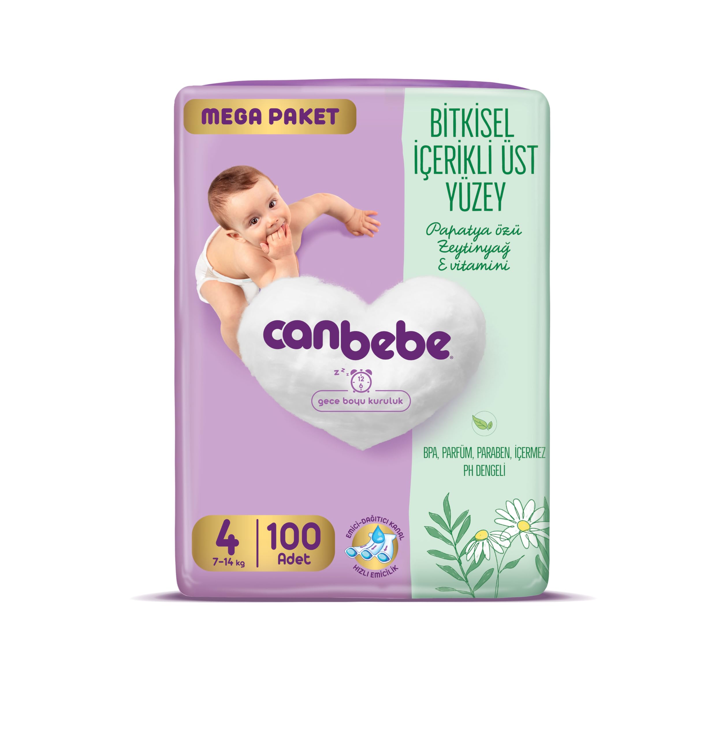 Canbebe Bebek Bezi Mega Paket Maxi 100'lü