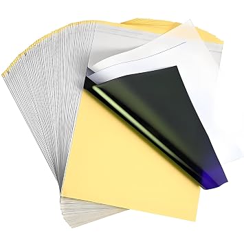 LEEYUKA 50PCS Tattoo Transfer Paper 4 Layers 8.5" x 11" Stencil Paper | A4 Size Tattoo Stencil Paper DIY Tattoo Thermal Stencil Paper for Tattoo Transfer Machine Kit Tattoo Supplies