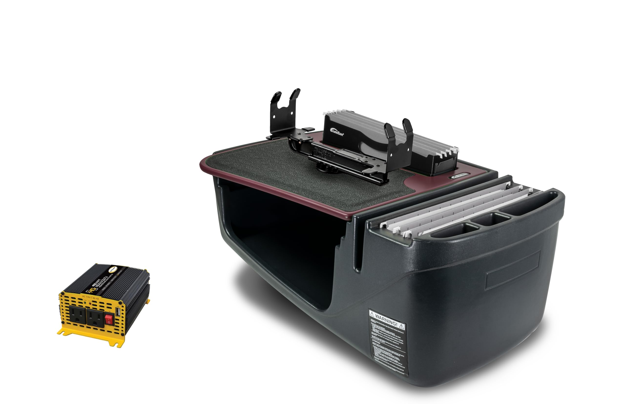 Bureau de voiture AutoExec pour organiser vos dossiers suspendus et brancher vos outils