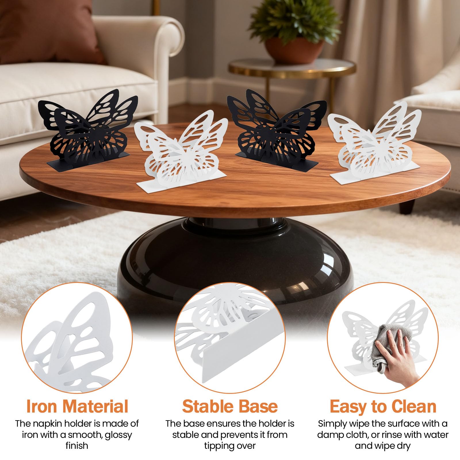 SUPERDANT Porte Serviette Love And Dog Paw - Support Serviettes Table Avec Empreintes Pattes Chien