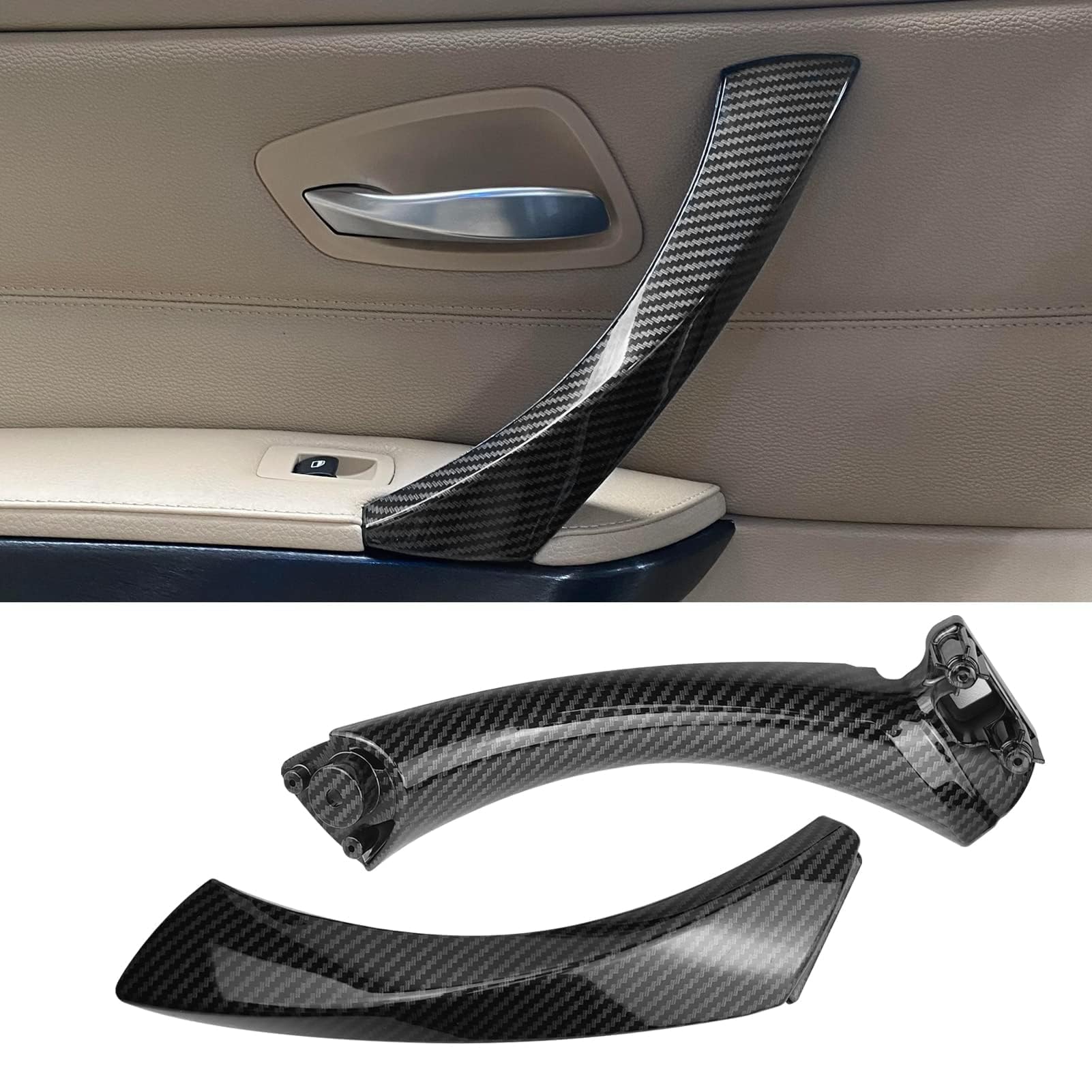 Right Side Interior Door Handle Cover For BMW E90 3-Series (2004-2012) - Beige