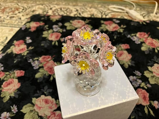 Amazon｜Qianwei 造花 インテリア クリスタルフラワー 結婚記念日 妻