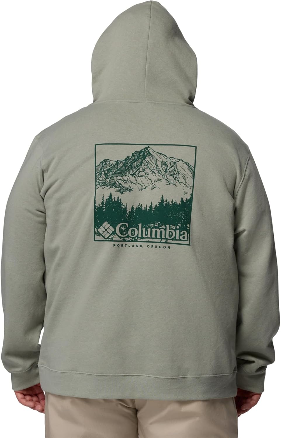 Columbia Mens Trek Graphic Hoodie, Safari/Meadowland, 1X - Image 3