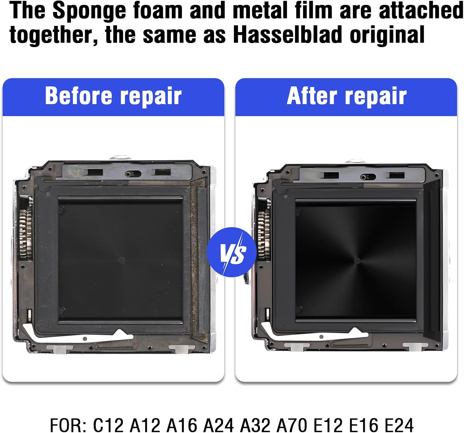 eTone 3Sets Pre-Cut Light Seal Foam Sponge Trap Kit Back Repair Replacement kit for Hasselblad A12 A16