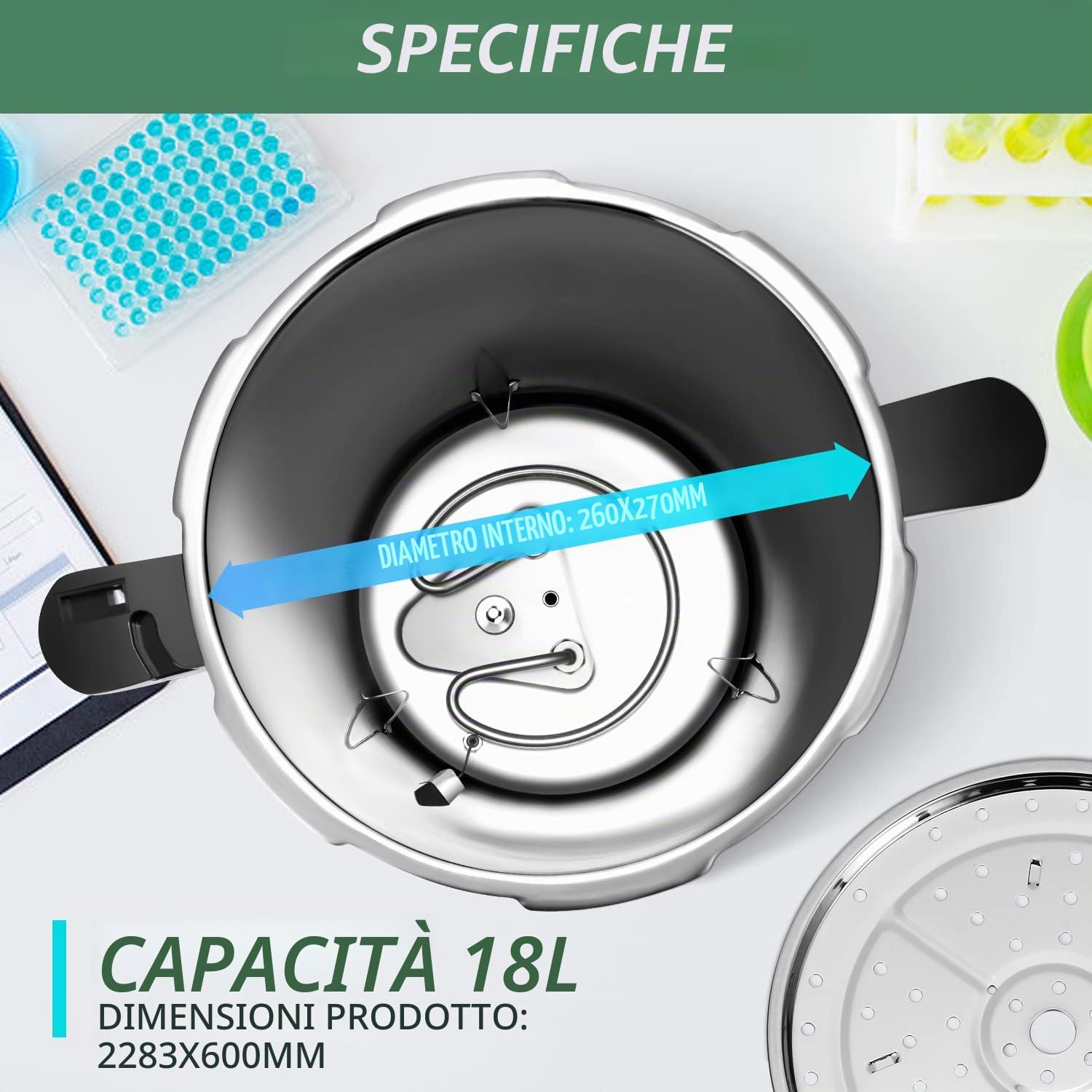 Huanyu 18L Autoclave Sterilizzatore Autoclave a vapore regolabile in temperatura e tempo Autoclavi elettriche da laboratorio Sterilizzatore a vapore ad alta pressione