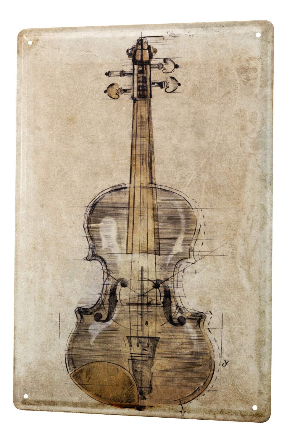 in the Ivy Bar Party Wall Decoration Nostalgia Violin Aluminum Metal Sign Retro Wall Art Decoration for Garage Office Bar Pub Store 8 x 12