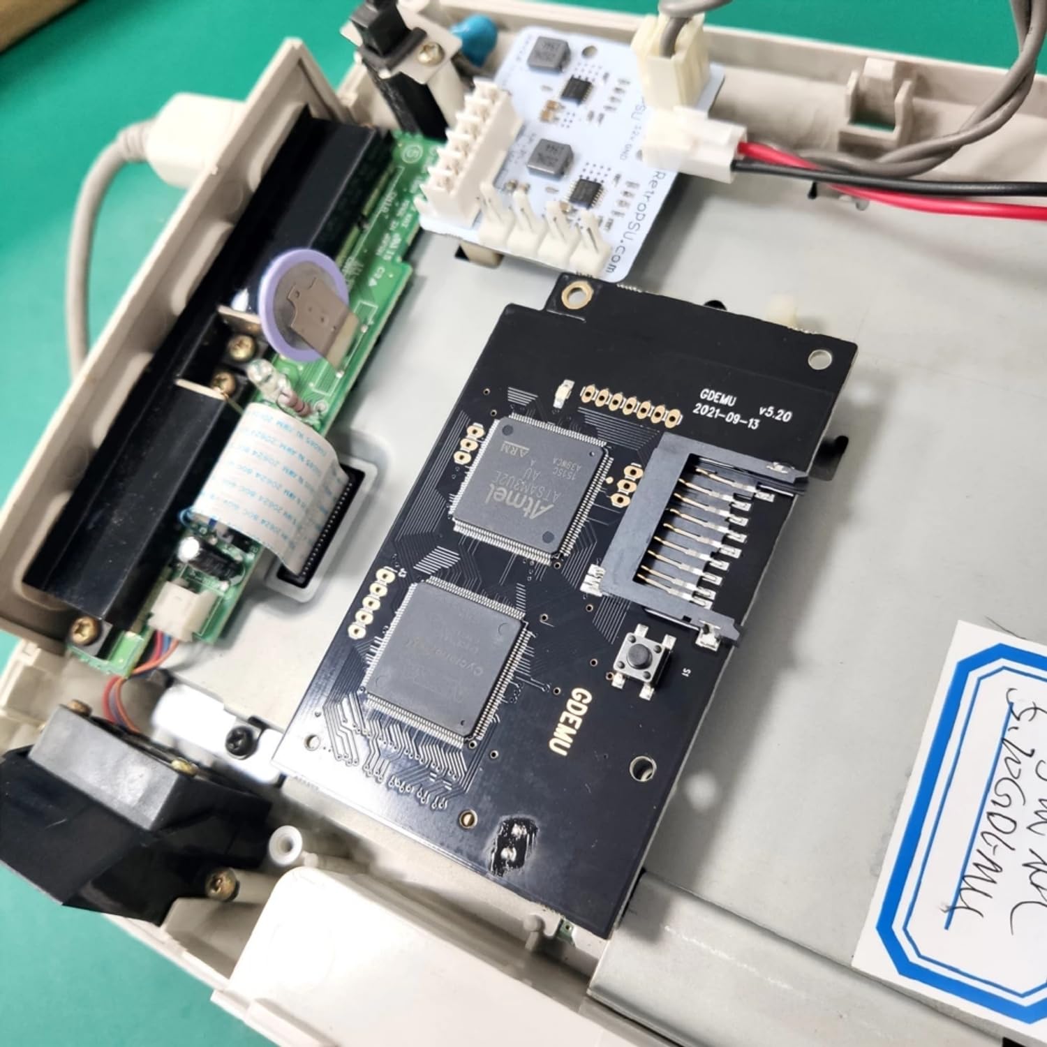 BITFUNX GDEMU V5.20b - Placa de simulación de unidad óptica, pieza de reparación para consola de juegos VA1 host, para consola SEGA Dreamcast DC VA1, extensión SD