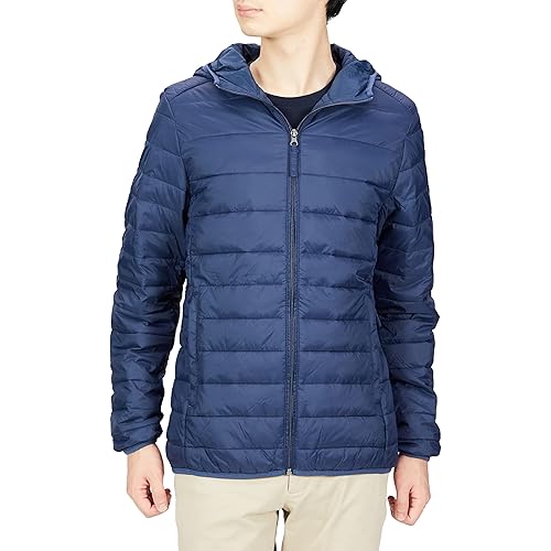 Amazon Essentials Men's Lightweight Water-Resistant Packable Hooded Puffer Jacket