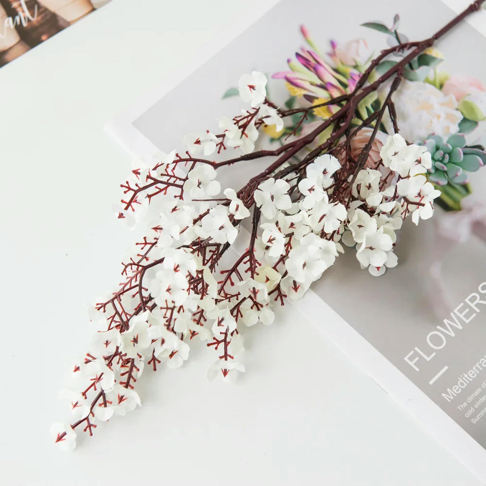 Wedding Decoration Home Bouquet Fake Flower Cheap Multicolor Sakura Artificial Flowers Baby's Breath Fake Flowers DIY-D