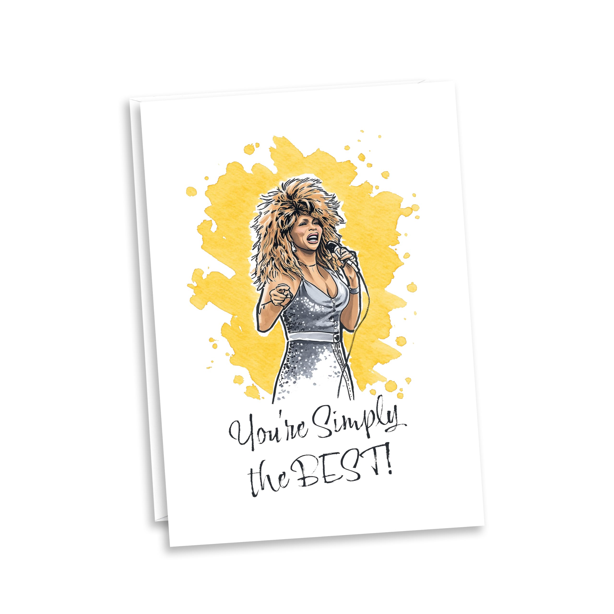 Tina Turner You're Simply The BEST! Card | Song Lyric Greetings Cards For Any Occasion Quote Slogan | Humorous Saying Music Birthday Card