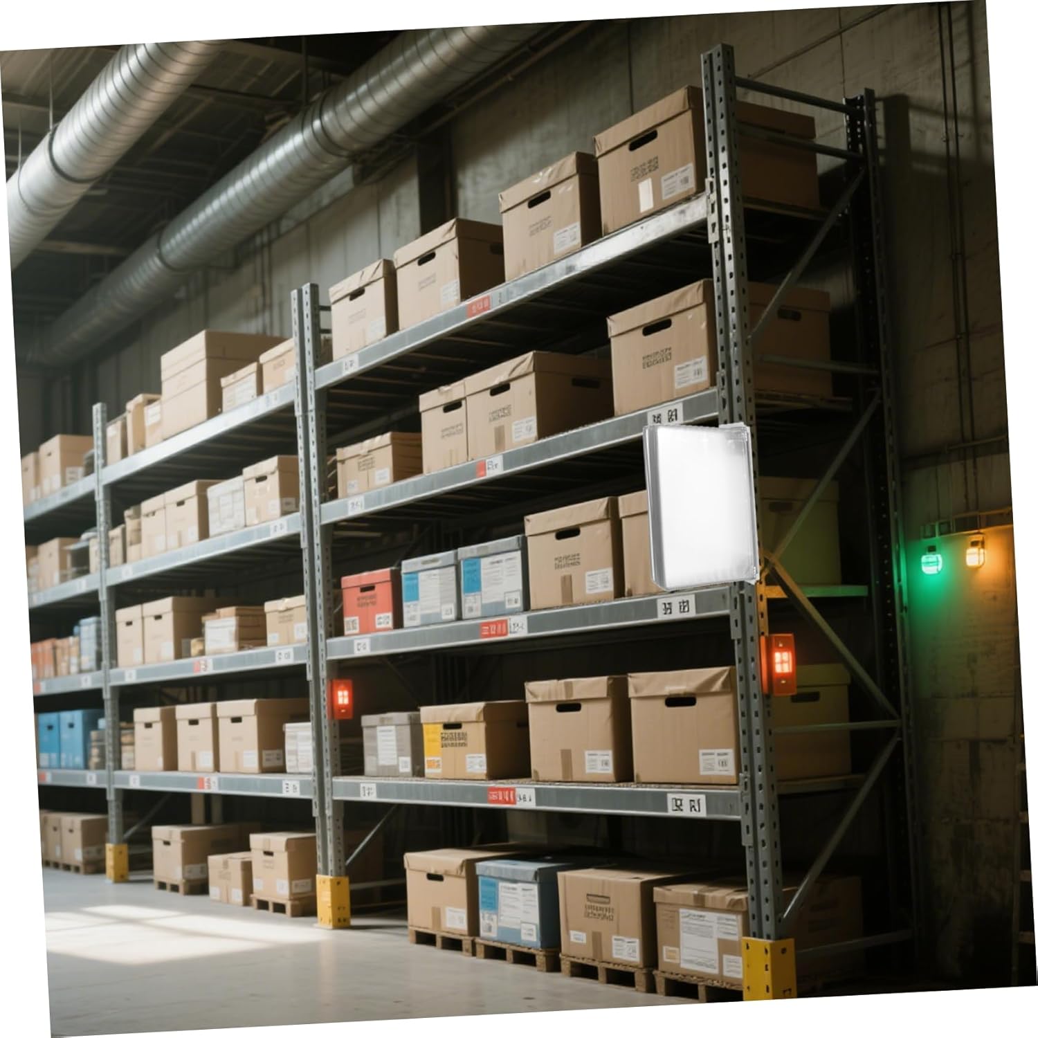 jojofuny 10-Pocket A4 Wall-Mounted File Organizer Hanging Flip Display Rack for Office and Home Sturdy PVC Metal Frame Easy Access Document Holder