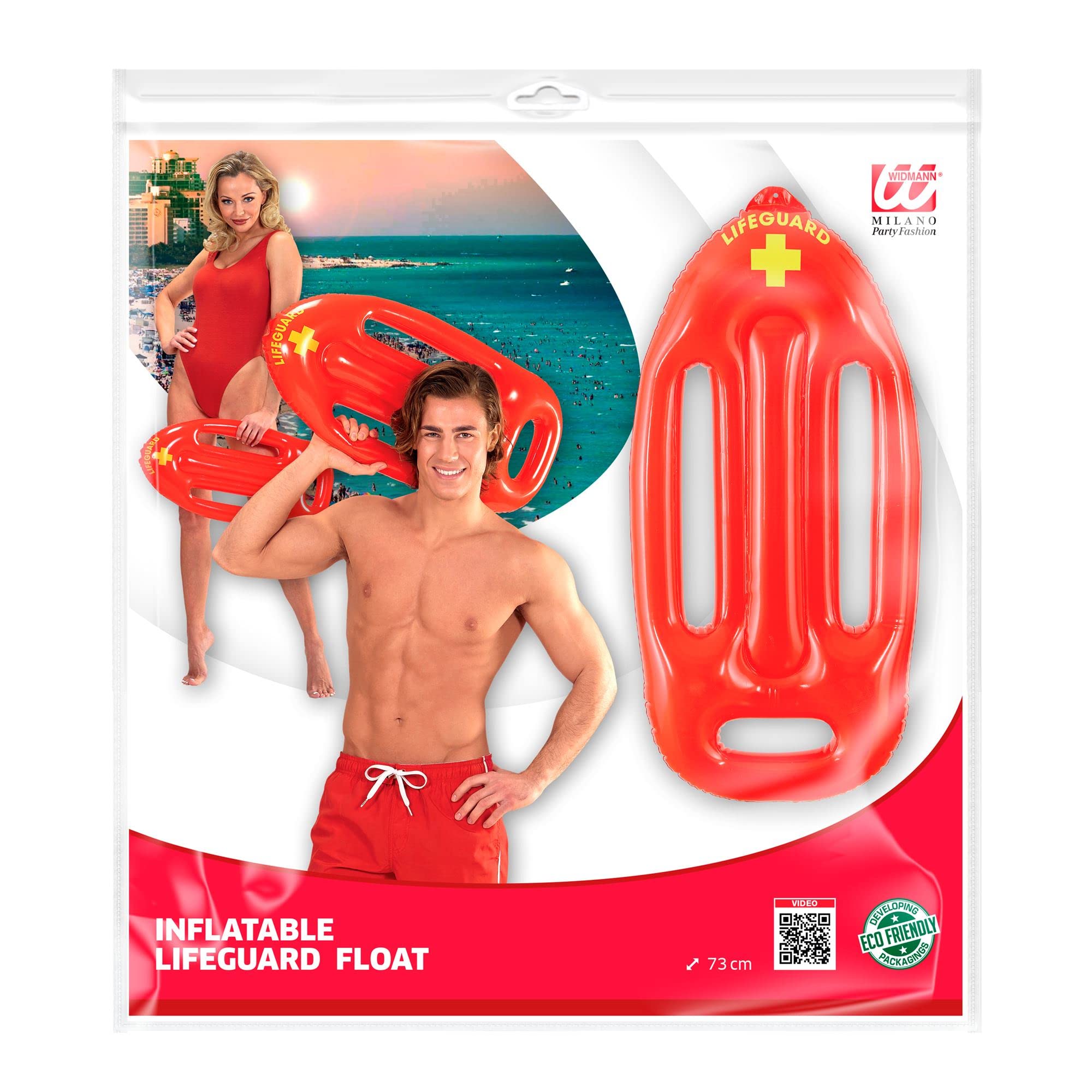 W WIDMANN MILANO Party Fashion, Inflatable Fake Life Jacket for Adults Unisex, Lifeguards, Swimmers, Hawaiians, Sailors - Image 2