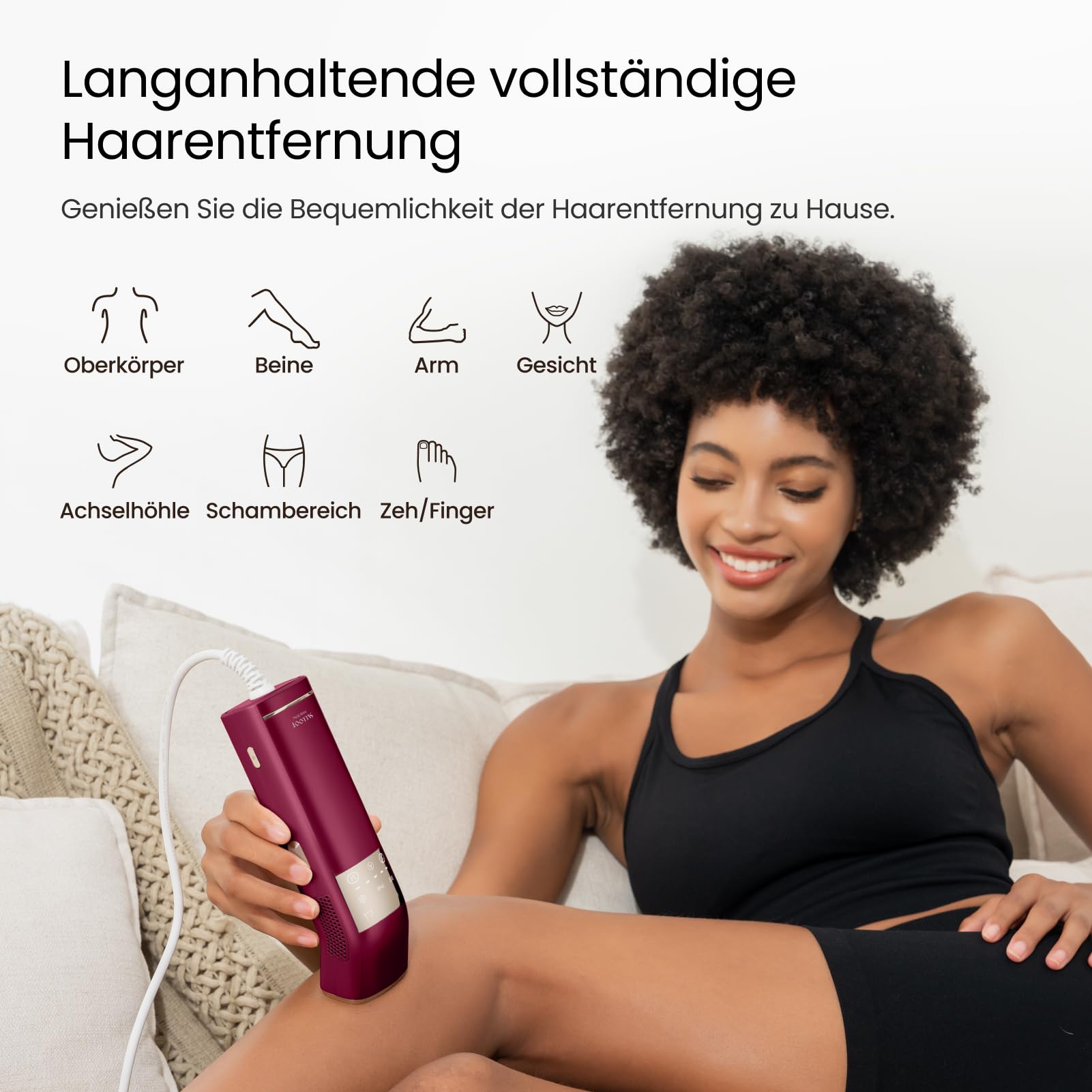 27J Duale Lichter 100W, Vierfach-Impuls IPL Geräte Haarentfernung, 16,6 cm² Saphir Eis-Kühlung 2°C, PHR-Modus, Dauerhaft Haarentfernung Laser für Frauen, Gesicht, Körper, Bikinizone, Beine, Achseln