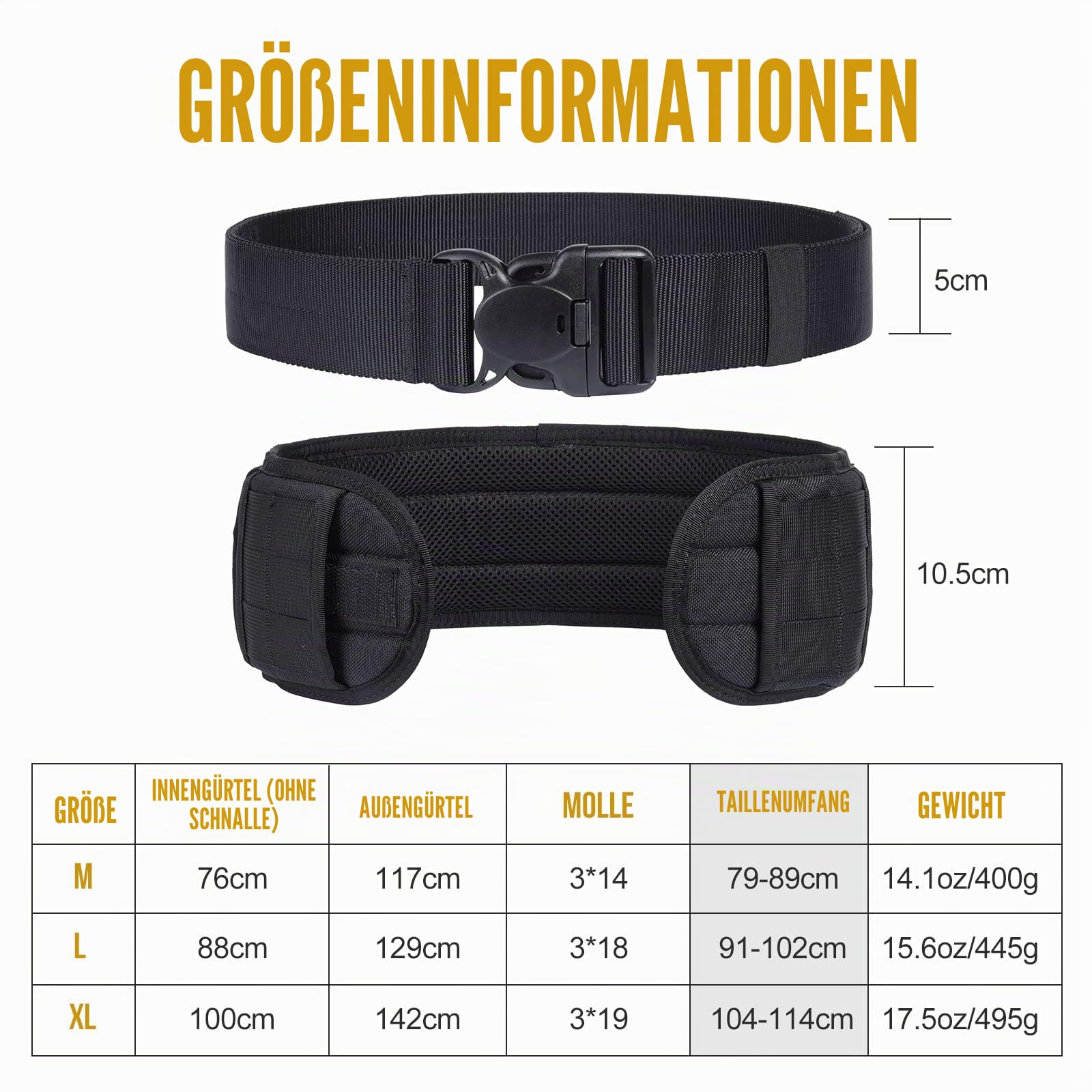 OneTigris Unisex Taktischer Gürtel 02a Brustgurt