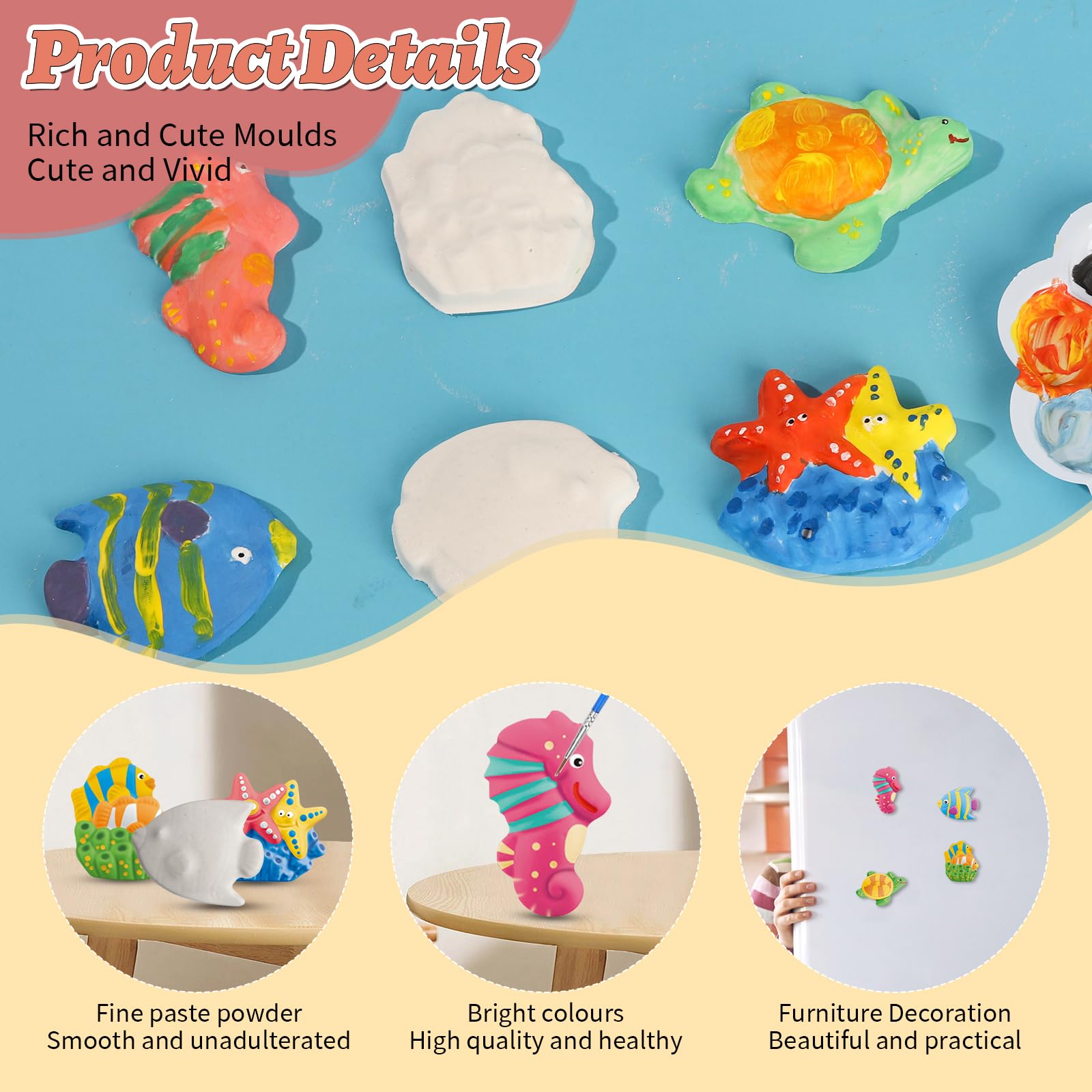 JurciCat Moulage Platre Enfant Platre Pour Moulage Enfant a Mouler Et à Peindre Kit De Bricolage Enfants à Partir De 6 Ans Cadeau à Bricoler Pour Garçons Et Filles JurciCat Moulage Platre Enfant Platre Pour Moulage Enfant a Mouler Et à Peindre Kit De Bricolage Enfants à Partir De 6 Ans Cadeau à Bricoler Pour Garçons Et Filles