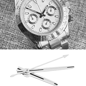 1 Set Luminous Watch Hands Replacement Compatible with VK63 Silver