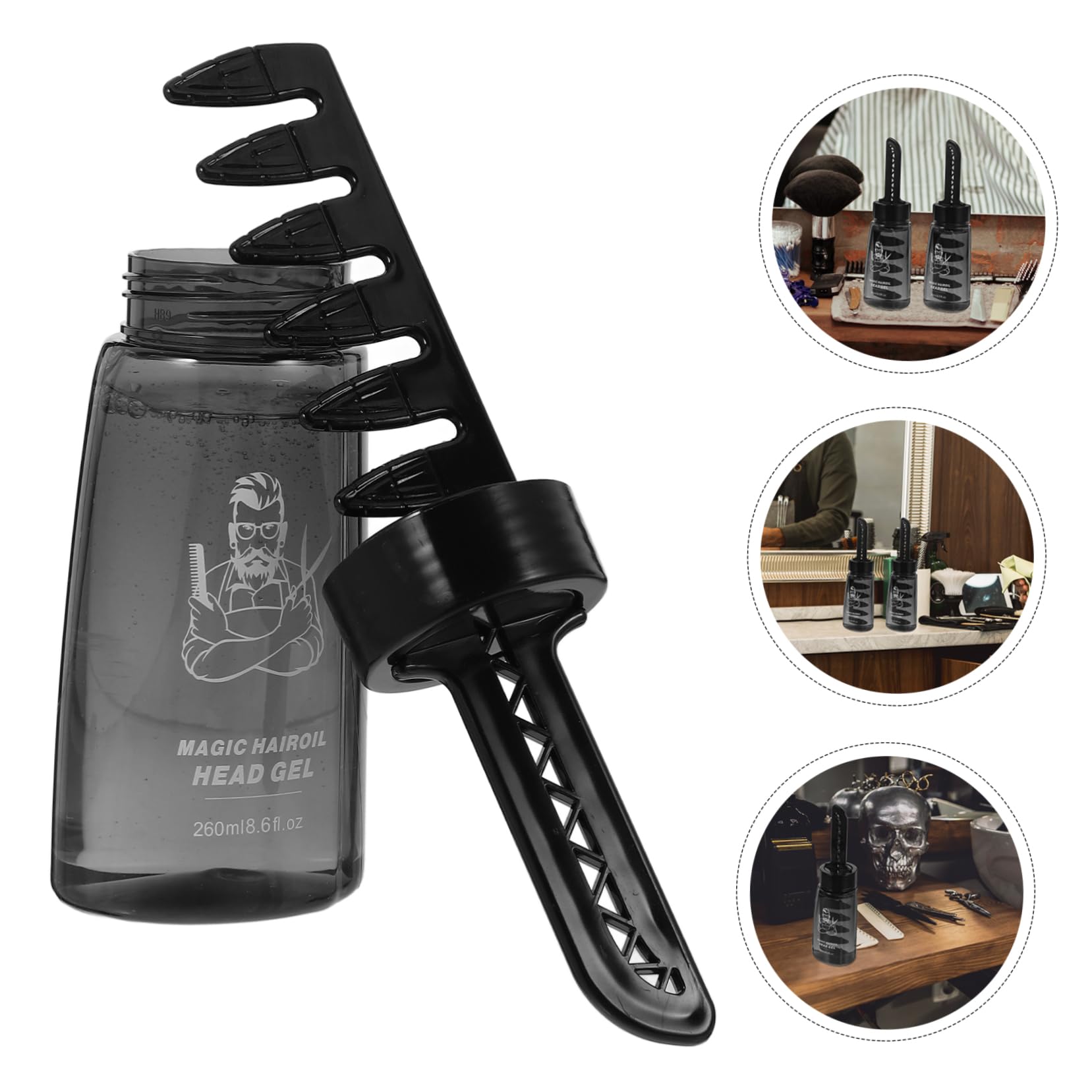 VICASKY Haargelflasche Mit Kamm 3 Stück Kleine Leere Nachfüllbare Haarstyling Gelflasche Für Männer Kunststoff Leicht Tragbar Für Friseure Und Zuhause