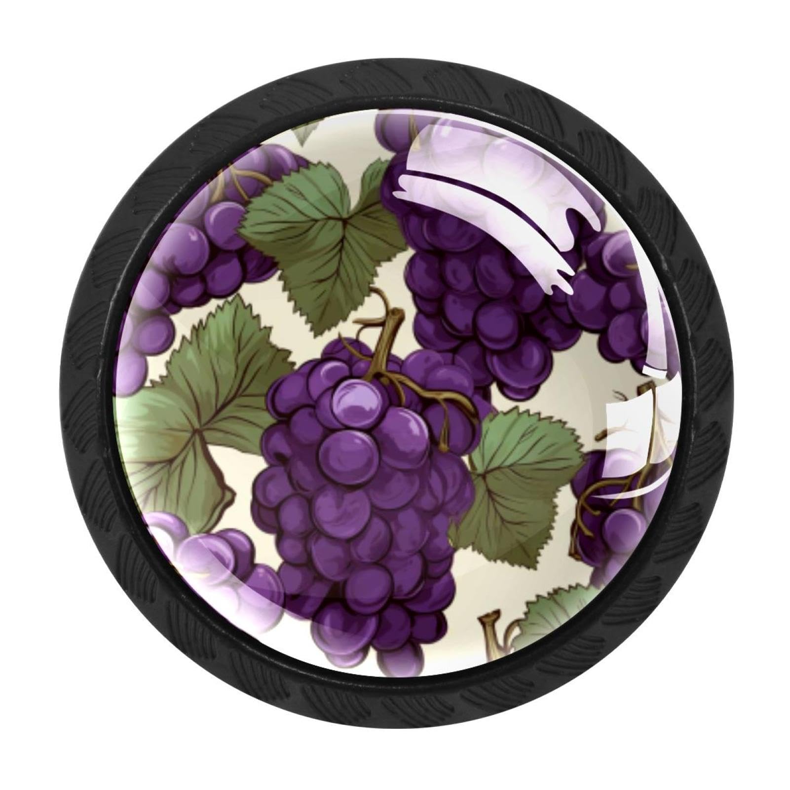 Chenzzzz Multicolored 03 4 Pack Black Grape Kitchen Handles, Cabinet Pulls Hardware For Cupboard Drawer Knobs Dresser Pulls
