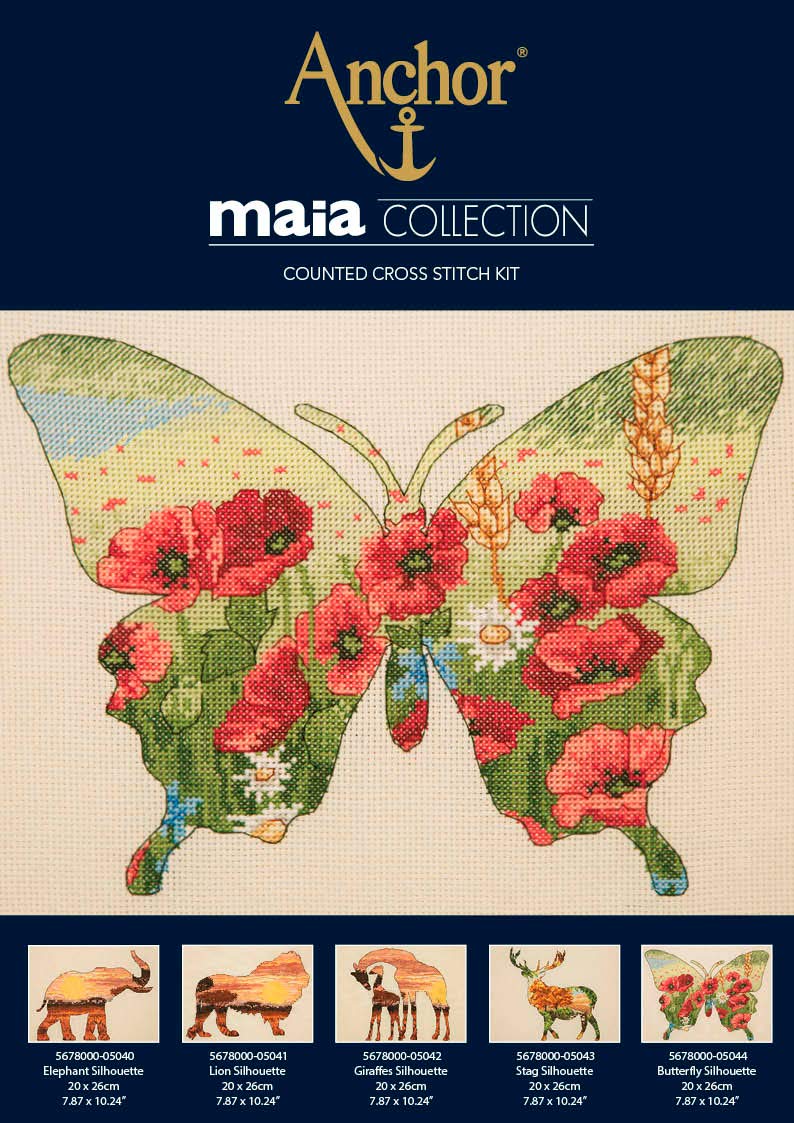 Anchor Kits And Canvas Maia Kits Butterfly Silhouette