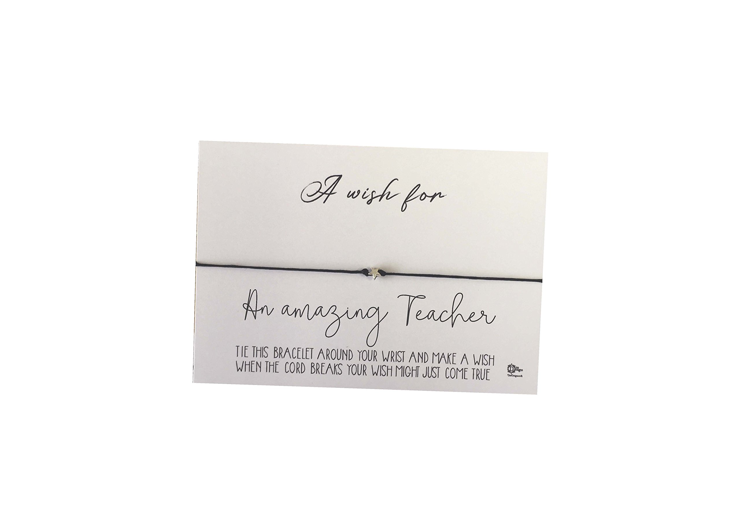 Wish Bracelet A Wish for an amazing Teacher DD772 (White Card)