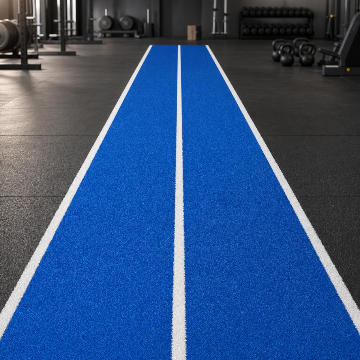 Indoor Trainingsfläche mit Kunstrasenstruktur Gedruckten Messlinien Und Strapazierfähigem Rückenmaterial für Sportbereich für Fitnessstudio Übungsraum Schulsport Kindertraining 120cm