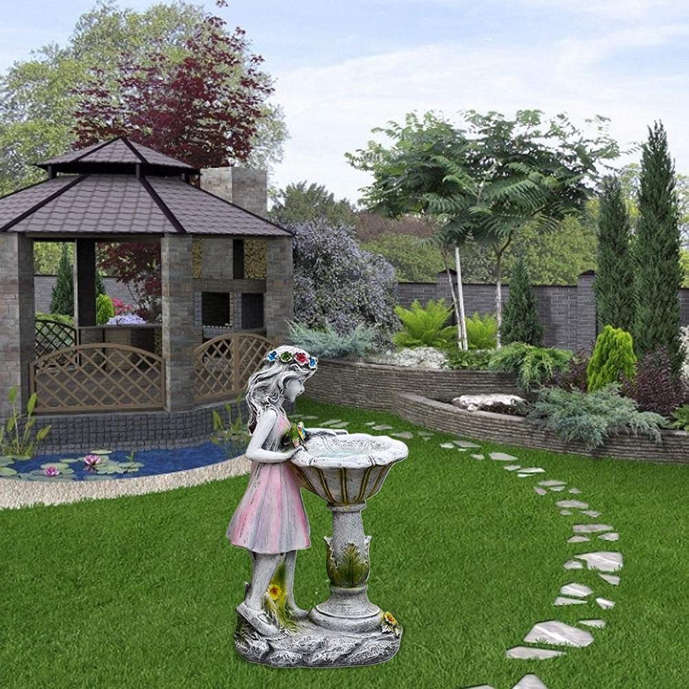 Jardin Jardin, 36 * 23 * 16 Solaire Résine Ange Figure Sculpture Étanche Jardin Villa Cour Jardinage Décoration Statue