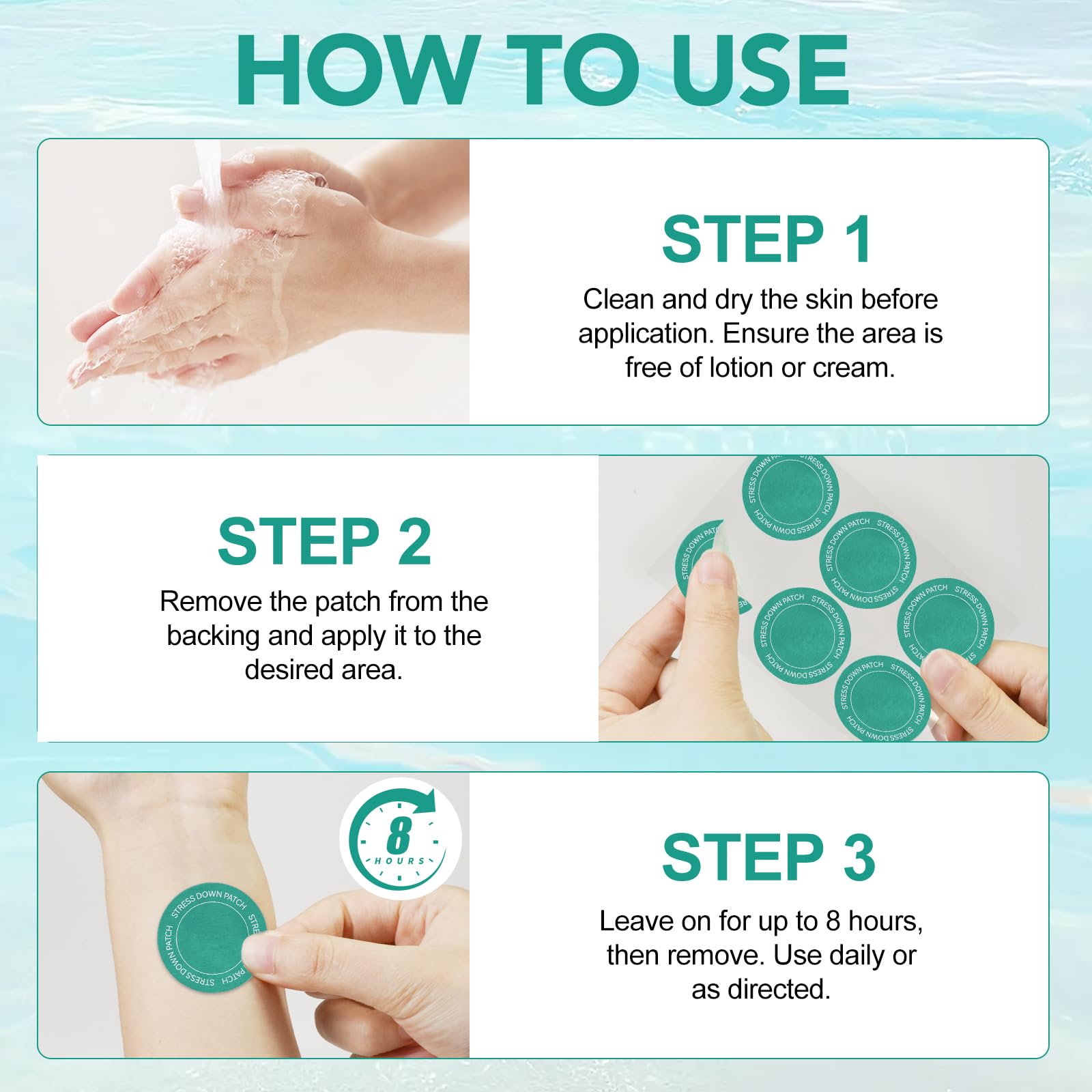 Stress Down Patches | 2 X 30 Patches Support Du Stress Et De L'Anxiété | Formule Botanique À Base De Plantes, Autocollants Calmants D'Humeur, Patch De Soulagement De L'Anxiété Pour Hommes Et Femmes