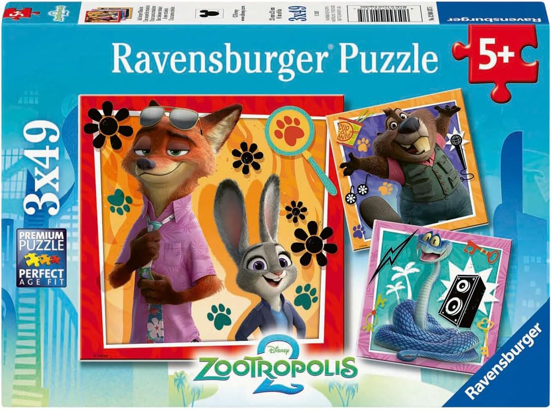 Ravensburger Zootopia 2 3x49 Piece Jigsaw Puzzle Set for Kids